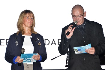 Silvia Bergner (Leiterin Lesermarkt) und Ike Darr (Vorsitzender KSB) bei der Eröffnung.